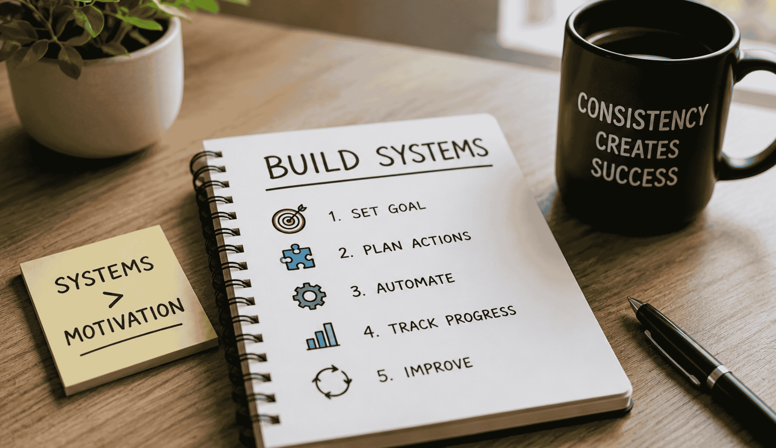 How to Build Systems to Actually Achieve Your Goals (Instead of Relying on Motivation)