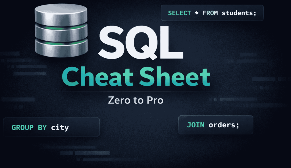 The Complete SQL Cheat Sheet: From Zero to Pro